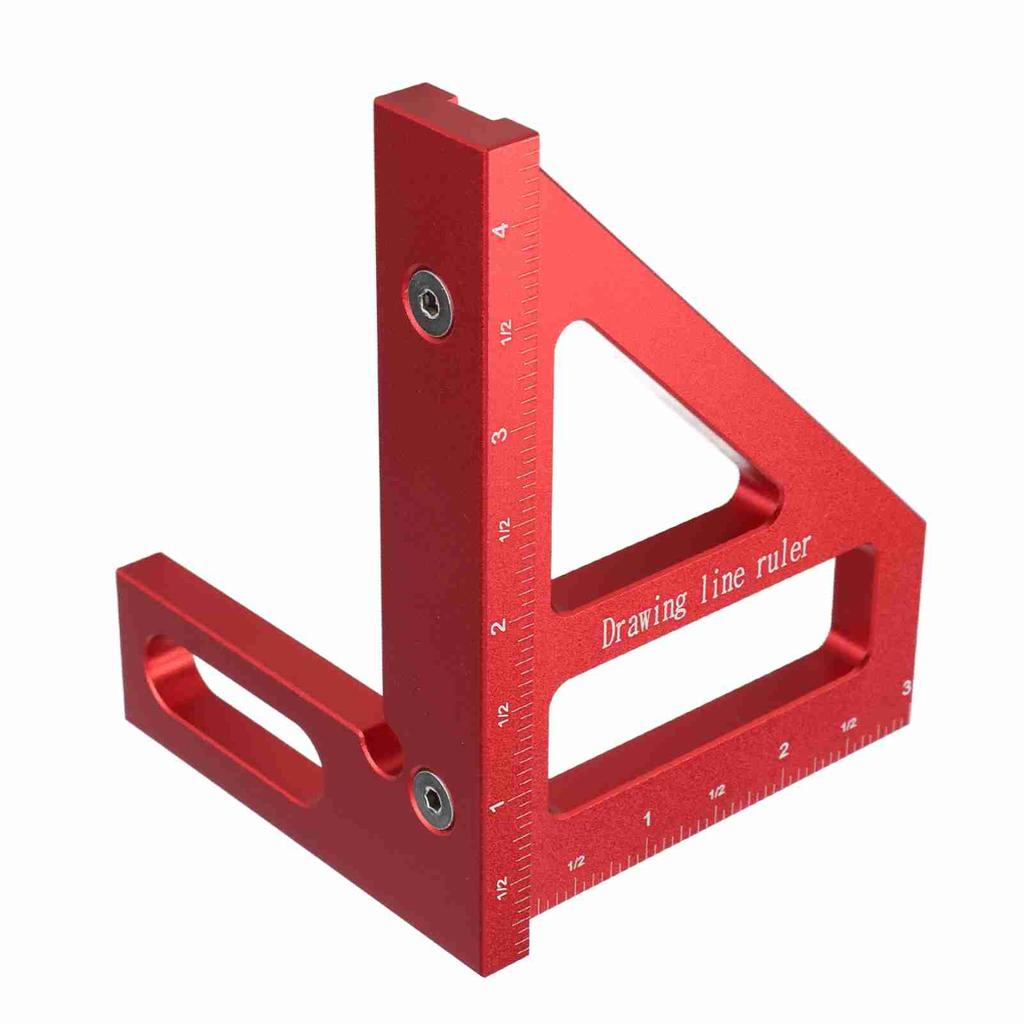 Aluminum Alloy Multi Angle Measuring Ruler Woodworking   Protractor 45 degrees  90 degrees  Miter   Ruler Utility Scribing Gauge Multifunc