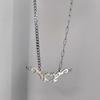 Punk Flame Love Heart Pendant Necklace for Women Girls Gothic Sweet Cool Totem Clavicle Chains Y2k Accessories Jewelry