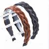 Damen-Kopfband mit viersträngiger Flechtung - Hohe Krone Elastisches rutschfestes Haaraccessoire mit Zähnen