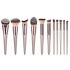Champagne Gold Angled Makeup Brush For Flawless Concealer Application Soft Synthetic Bristles Powder Buffing Brush