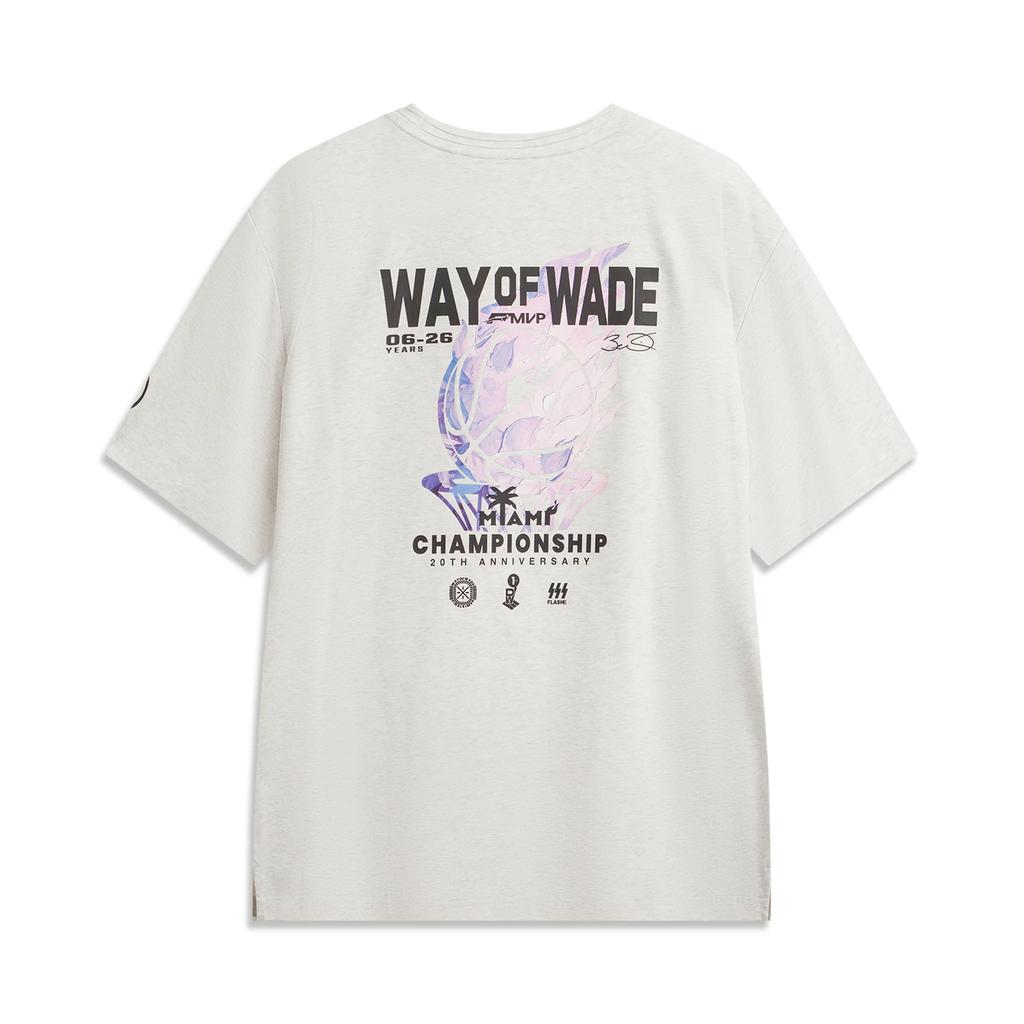 Li Ning Wade Series Comfortable Letter Loose Short Sleeve T-Shirt Men tops AHSW121-6