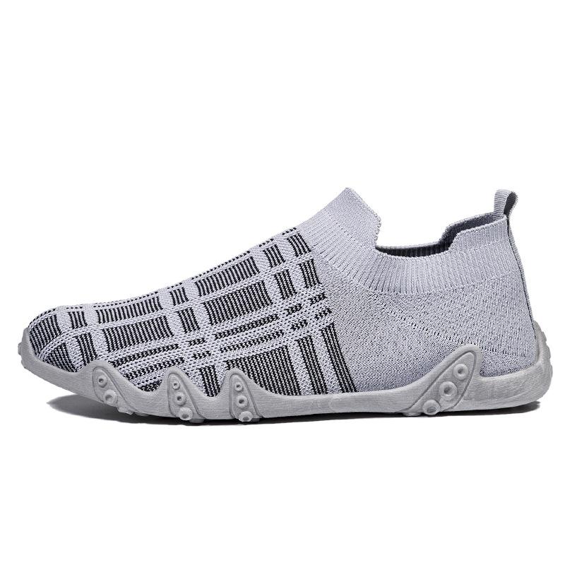 

Men s shoes one-pedal flying woven surface men s casual shoes spring and summer flying woven surface flat heel shoes 39