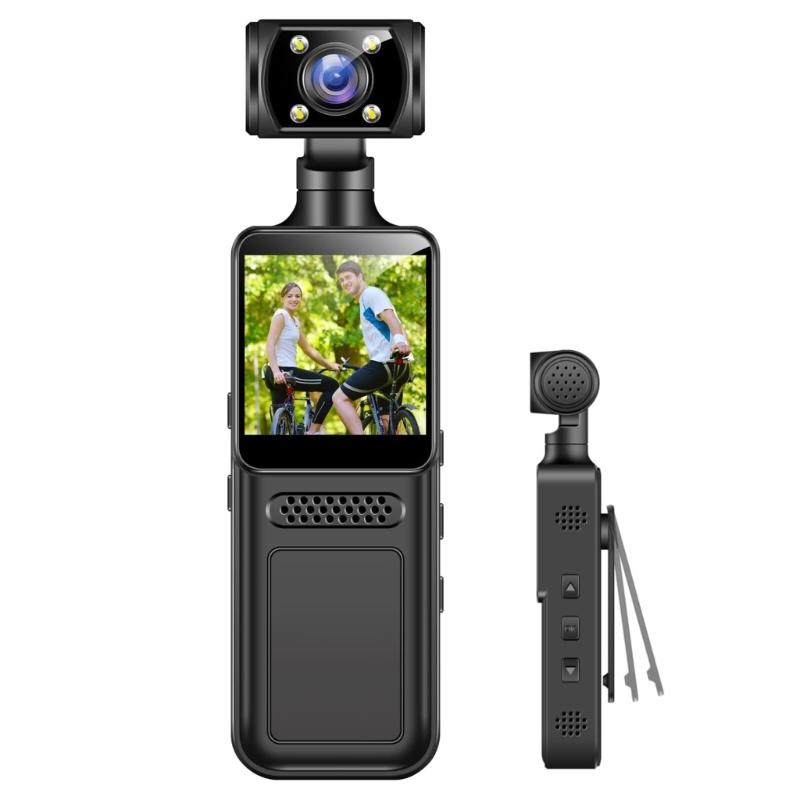 4K Vlogging Camera Handheld Video Camcorder Stabilization Wifi 180 Degree Rotatable Lens with LCD Screen for Outdoor