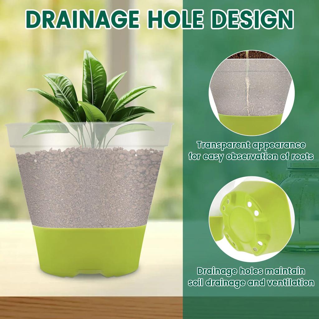 12 Pcs Plant Nursery Pots with Humidity Dome and Labels Drainage Hole Flowerpot Plastic Grow Box For Garden Plants Transplant