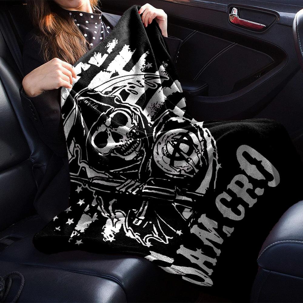 1pc dragon guitarThemed Blanket Soft Flannel All Season Cozy Throw with Bold Graphic Print, Travel, or Holiday Gift for Family & Friends