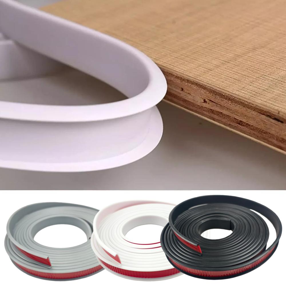 1Roll 5M/196.85inch U-shaped Edge Banding Self Adhesive 18mm/20mm Seals For Floor Edge Tape Wood Board Furniture Protector