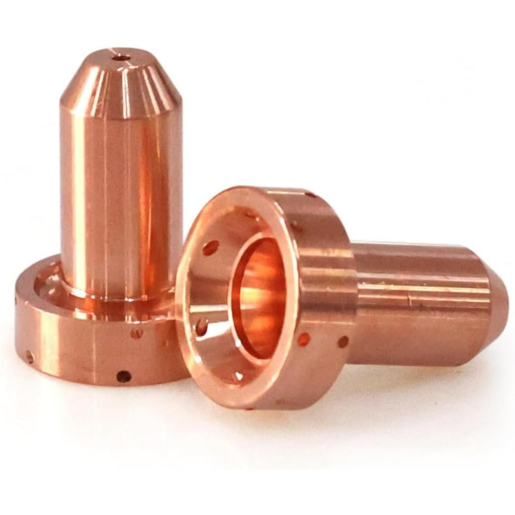 10Pcs 9-8210 Plasma Nozzle 10Pcs 9-8215 Plasma Electrode Fit for Thermal Dynamics SL60/SL100 Cutting Torch Consumables