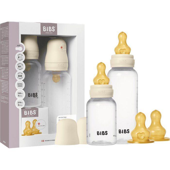 Biberon bébé - BIBS Grow & Flow - Embout rond - Caoutchouc naturel - 150 ml & 270 ml - Ivory - Pack de 2