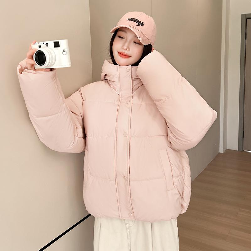 Abrigo Holgado de Invierno Acolchado de Algodón para Mujer Nueva Chaqueta Acolchada Tipo Pan con Capucha Engrosada