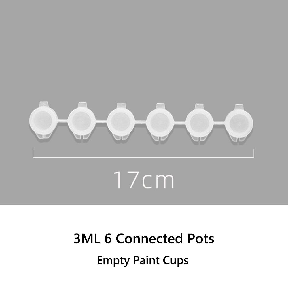 Portable Plastic Pigment Strips 2ml/3m/5ml 6/8 Connected Pots Empty Paint Cups Pigment Container Watercolor Painting
