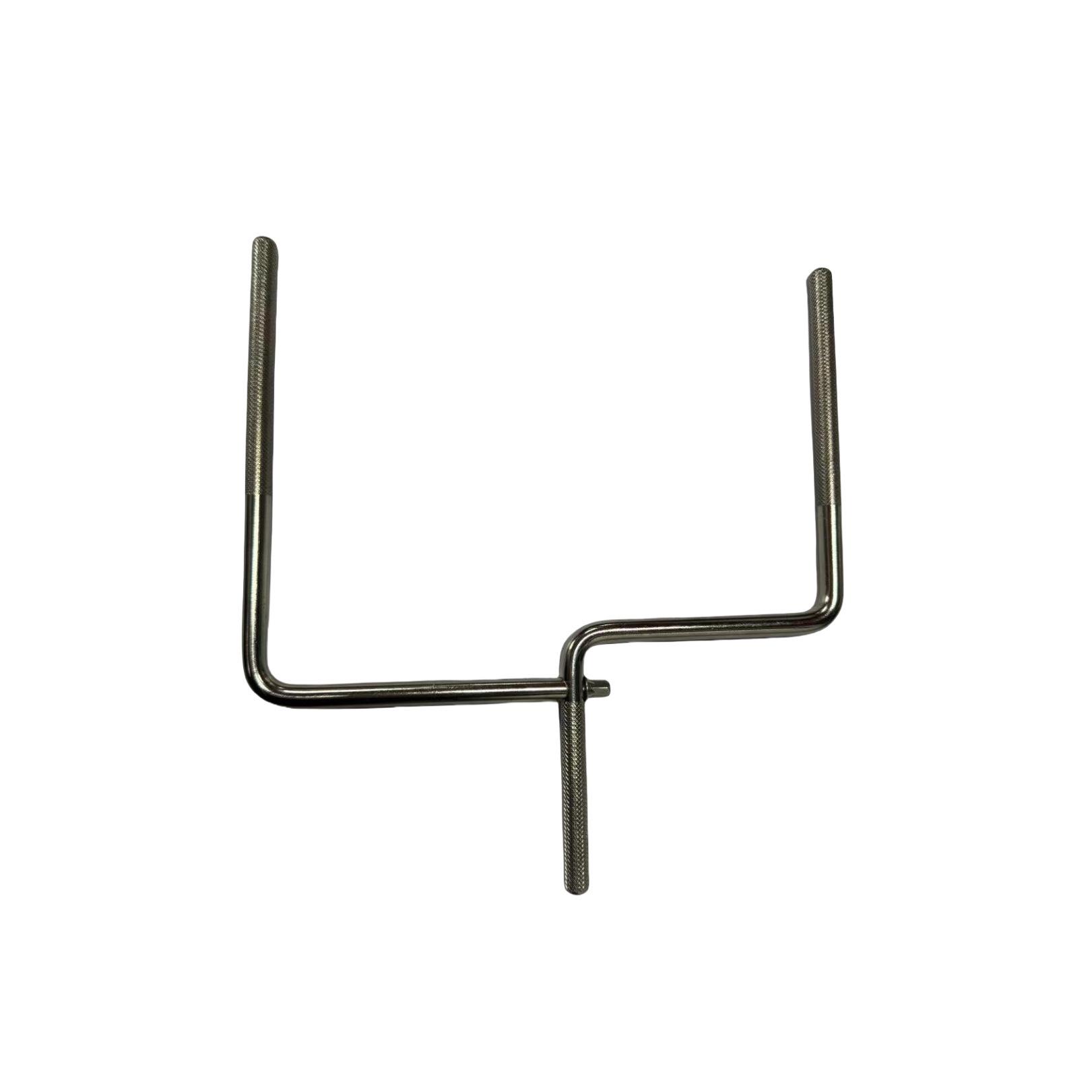 U-Shaped Double-Headed Drum Connection Rod with Jazz Percussion Cowbell Extension Clip & Stand ABS