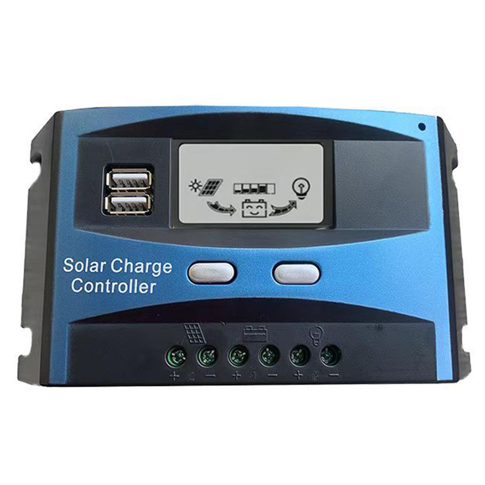 30/40/50/60A Solar Controller Double USB Port LCD Display Solar Battery Regulator Solar Charge and Discharge Controller