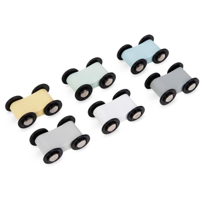 Circuit en bois - mamabrum - toboggan 6 étages - 1 voiture incluse - pour enfants à partir de 3 ans - intérieur