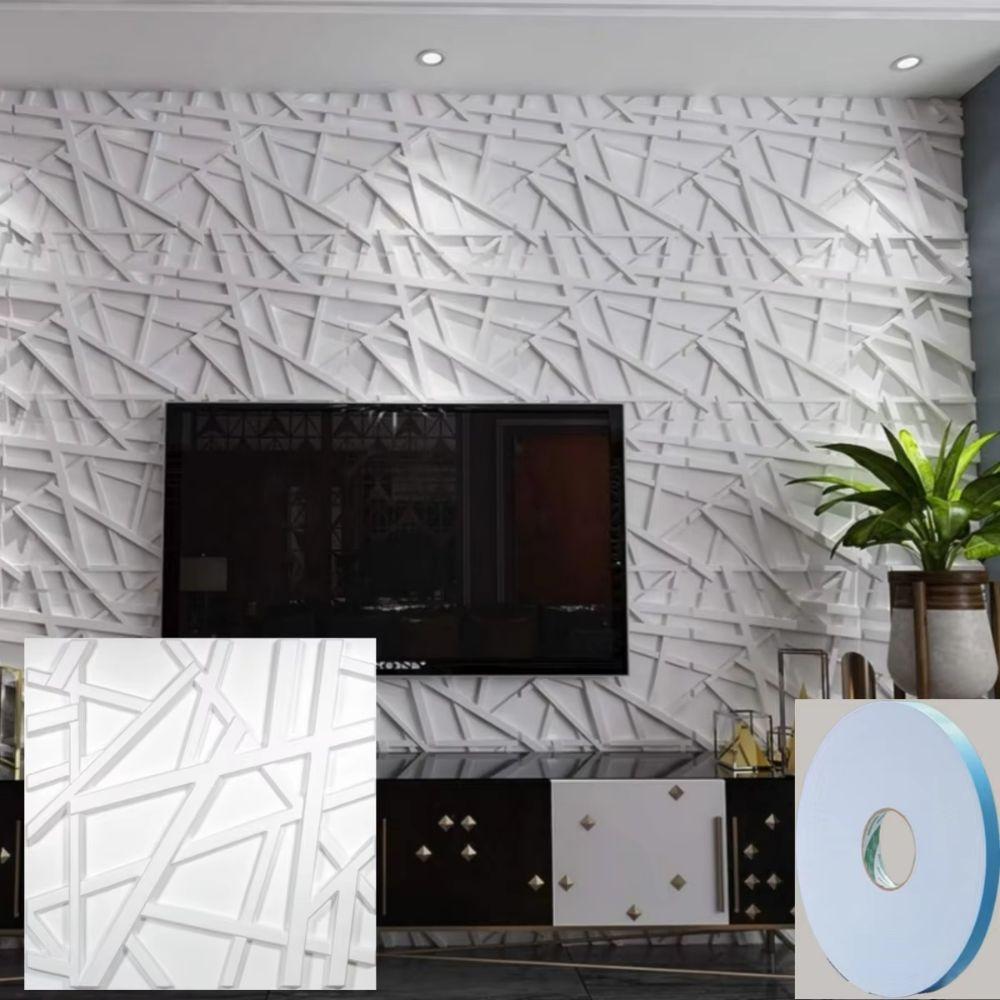 Geometric Wall Sticker 3D Textured Wall Decor Background Wall Wall Decoration Hotel Office