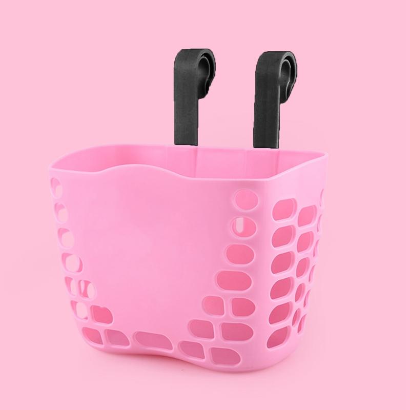 

Корзина для велосипеда Полый детский велосипед Трехколесный велосипед Скутер Хранение Передний руль Пластиковый багажник Велосипед Дети Езда Покупки розовый