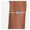 Swarovski Matrix Gradient Irregular Crystal Decoration Rhodium Plating Bracelet Unisex Couple Style Silver 5693412