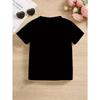 European Size Boys Round-neck Short-sleeved T-shirt with Dog Wearing Sunglasses Pattern Print