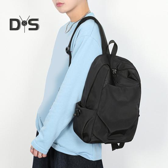 Einfarbiger Rucksack für Damen und Herren, wasserdichte Schultasche aus Oxford-Stoff, leichter Rucksack mit verstellbaren Trägern für Arbeit, Reisen und Outdoor