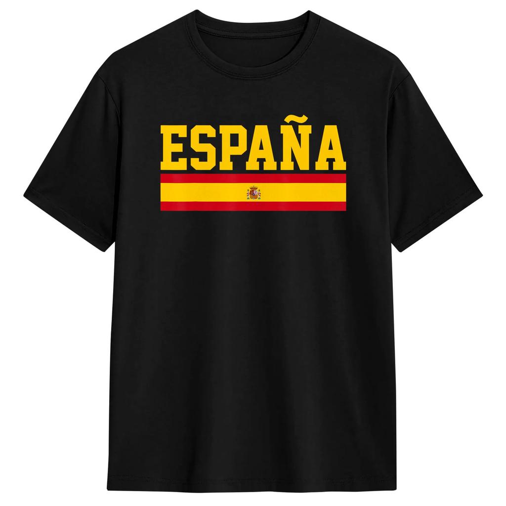 Powerful Spanish Bull with National Flag TShirt Unisexs Y2K Retro TShirts Summer ONeck Harajuku Tee Shirt Oversized Clothes
