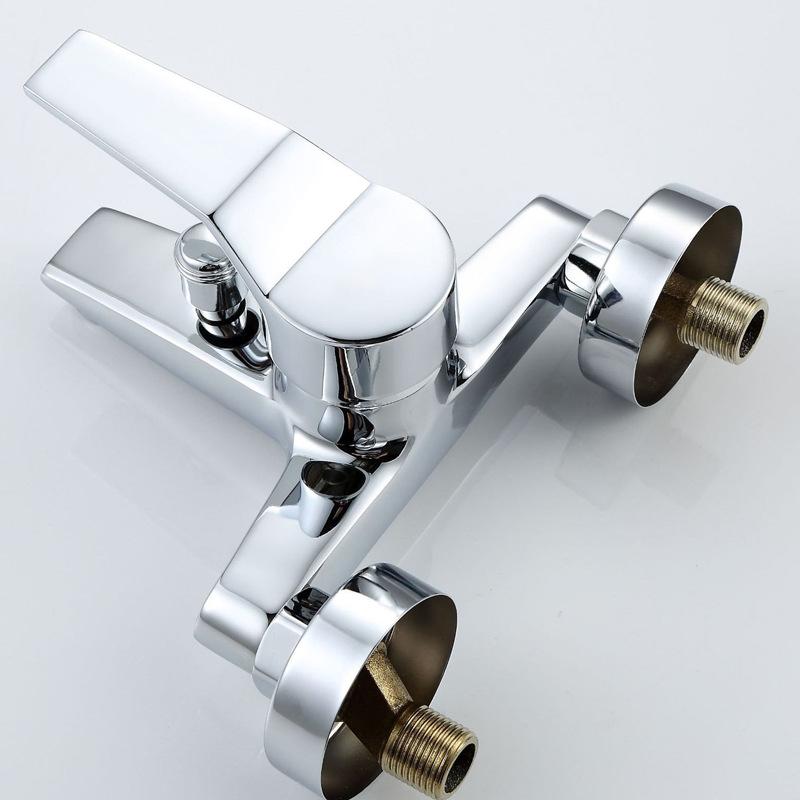 Shower Faucet Household Bathroom Bathtub Faucet Zinc-alloy Wall Mounted Brass Hot and Cold Water Triple Shower Mixer Tap