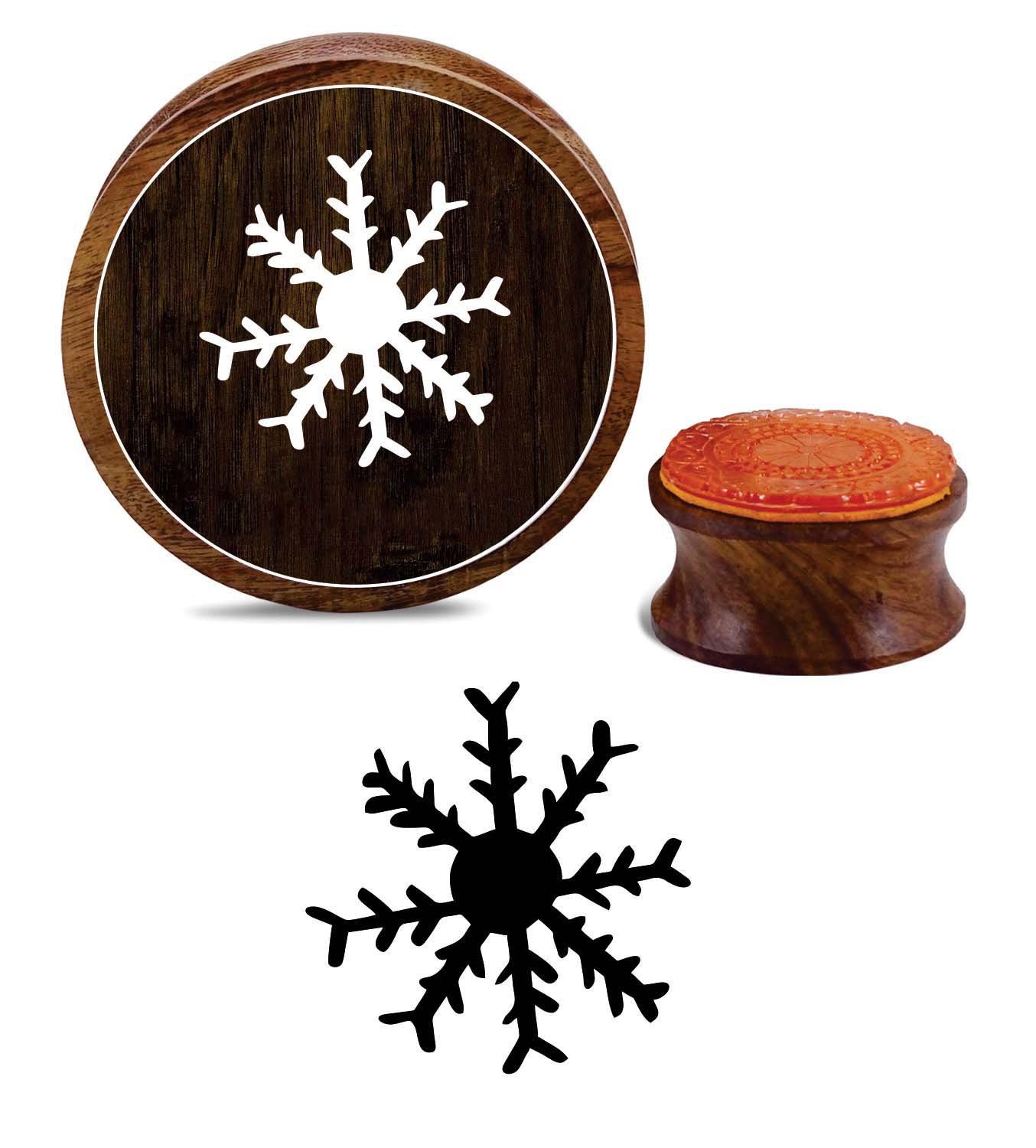 

Printtoo Diary Card Snow Flower Design Round Wooden Rubber Stamp Scarp-Booking-2 2 Inch Diameter коричневый