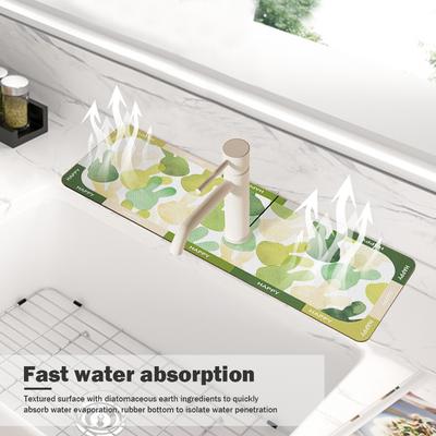 Absorbent Pad Polyester Rubber Countertop Protector Mat Bathroom Kitchen Gadgets