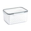 Kitchen Food Sealing Fresh-Keeping Box Fruit and Vegetable Draining Plastic Storage Box with Lid Refrigerator Freezer Fresh-Keeping Container