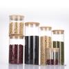 Borosilicate Glass Storage Jar with Bamboo Lid - Ideal for Grains, Seasonings, Candy, or Tea.