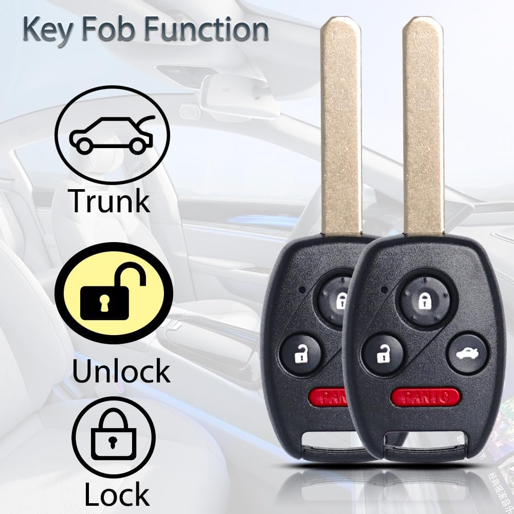 Key Fob Keyless Entry Fits For Honda Civic 2006 2007 2008 2009 2010 2011 2012 2013 Remote Control Head Key Replacement 35111-SVA-306 N5F-S0084A 46