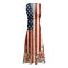 Sleeveless Maxi Dress with Flag and Floral Print for Women 4th of july dress independence day dress Summer Casual Holiday Outfit