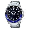 Stainless Steel 200M Black/Blue Bezel Black Dial 3-Hand Anlog Dive Watch MDV-107D-1A2VDF Blue