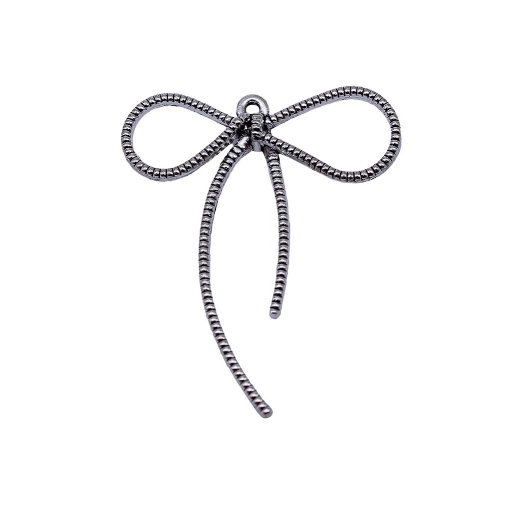 Pendants Bow With Crown Charms For Princess Themed Jewelry Making Alloy