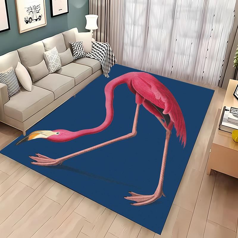 HD Printing Pink Flamingo Large Area Carpets for Home Living Room  Kids Bedroom Sofa Doormat Kitchen Floor Rugs Anti-slip  Decor