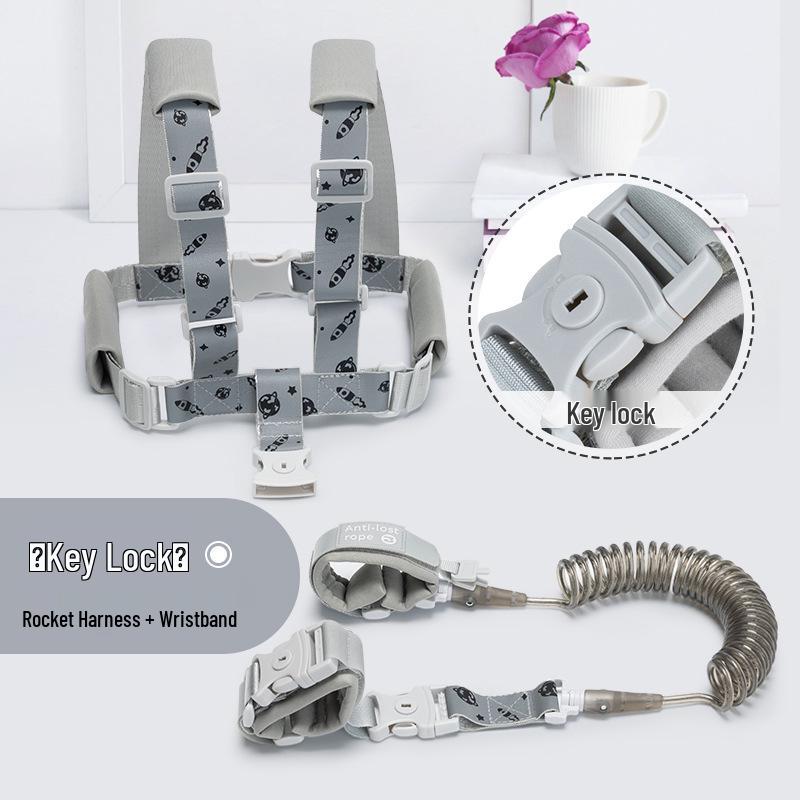Anti-Lost Child Safety Harness with Wristband Leash 1.5m