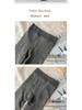 Matte Grey Cotton Leggings with Thin Fleece, 140-200g, Slimming Pantyhose for Spring & Autumn.