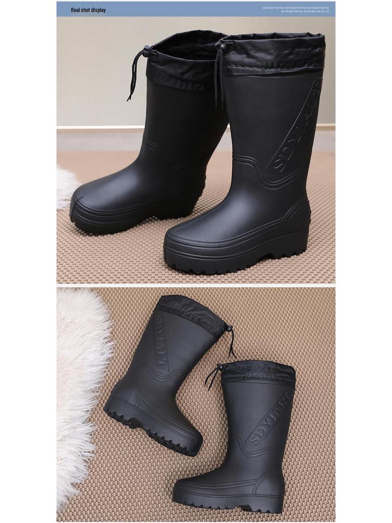EVA Ultralight Plus Non-Slip Cotton Rain Boots for Men & Women - Ideal for Winter, Oil Resistant, Perfect for Fishery & Cold Storage.