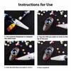 3 Stück 23cm Extra-Langer Nail Art Wachs Punktierstift Professionelles Punktierwerkzeug für Strasssteine Nageldesign & DIY Dekoration