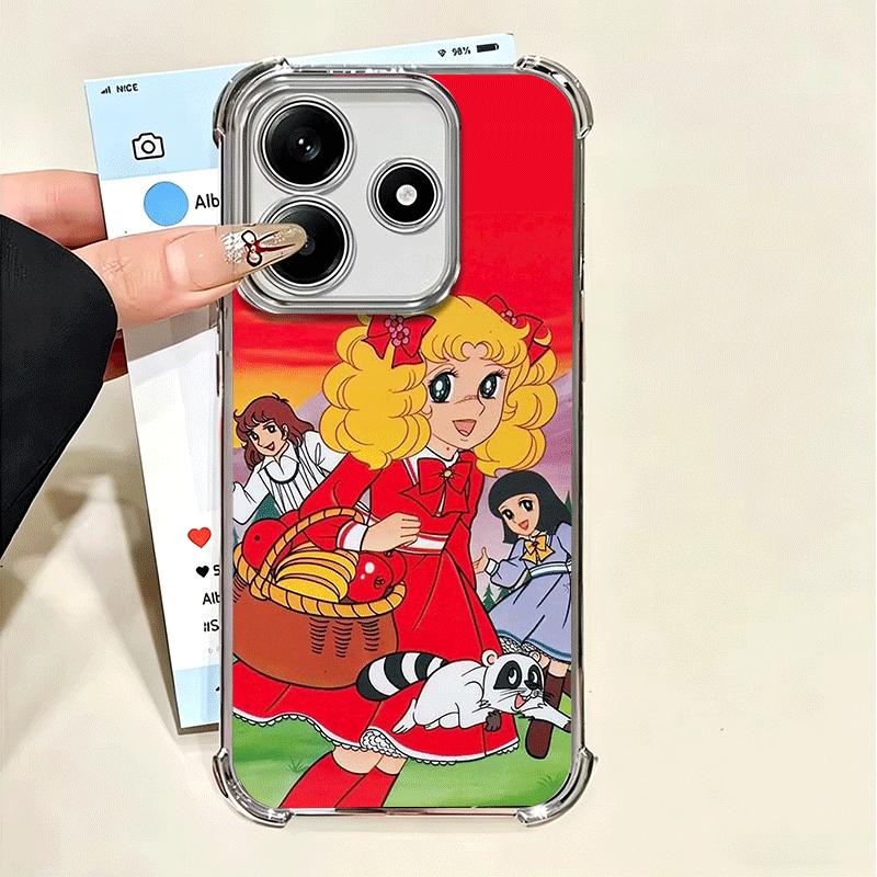 

Candy 90s Cartoon Plating Phone Case For Xiaomi Poco X5 X6 X7 X8 Pro Max F8 Ultra F7 M8 M7 M5S Redmi 15C 15 14C 13C 13 X3 12C F6 Xiaomi Poco X8 Pro