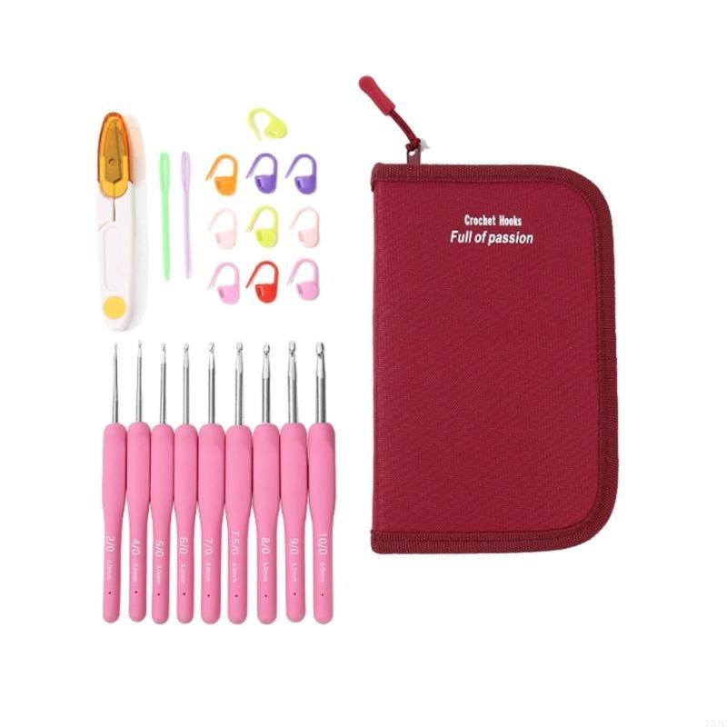 Y5JC Crochet Kits for Beginners Adults Include Ergonomic Crochet Hooks Big Eye Needle