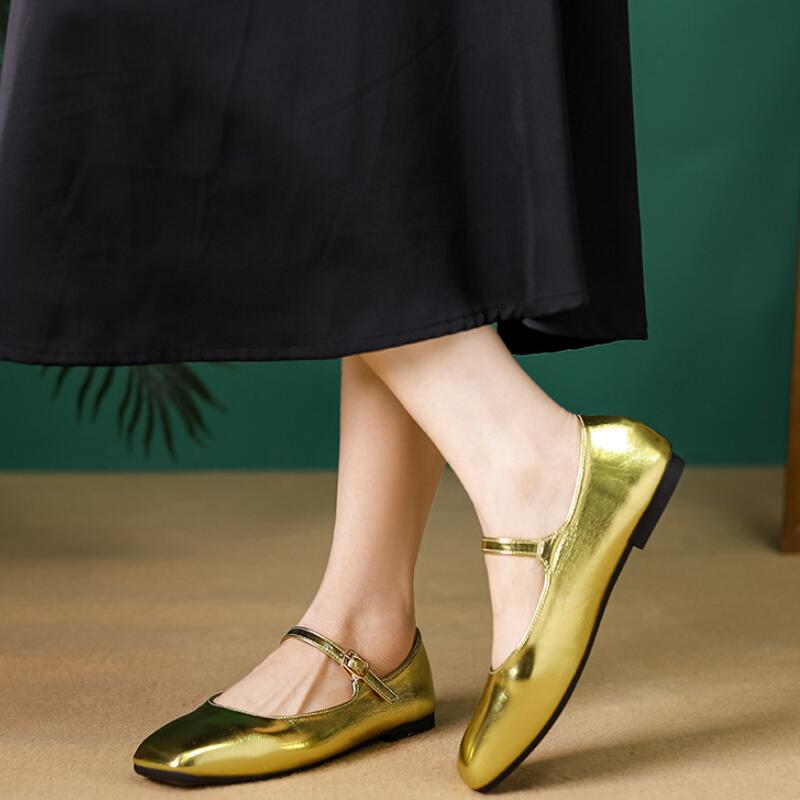 2024 весенние новые женские туфли на плоской подошве в стиле ретро — фото 10