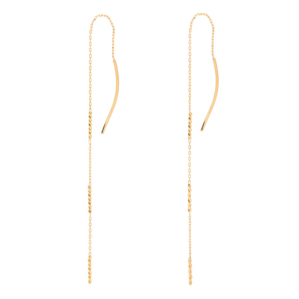 ESTELLE [Official] Women's American Earrings, 10K Yellow Gold, 0202-3508-0019-0000