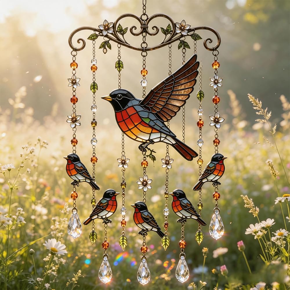 Elegante Campanellino a Vento Colibrì, Campanelli a Vento per Esterno, Campanelli Decorativi a Vento Colibrì per Giardino Portico Balcone