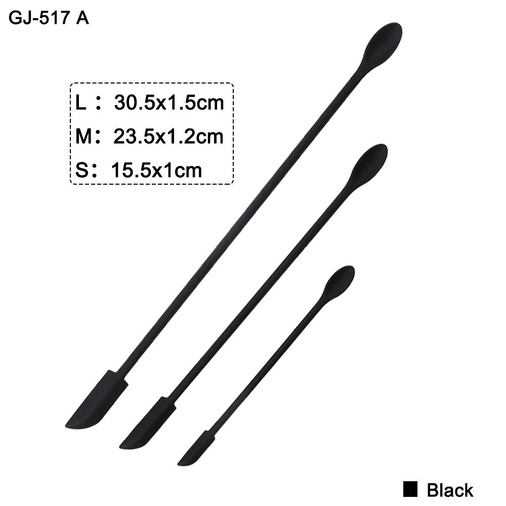 3 Pcs/Set 3 Colour 48G Silicone Anti-Stick Double Head Mini Spatula Small Tip Jam Scraper With Spoon Kitchen Baking Tool