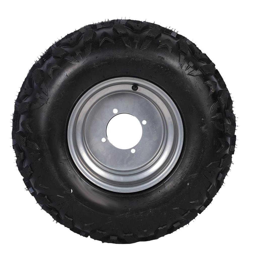22x10 10 Tire 10 Inch A Shaped Pattern Anti Slip Explosion Proof Rear Wheel Tyre with Hubs for UTV Go Kart Golf Cart ATV