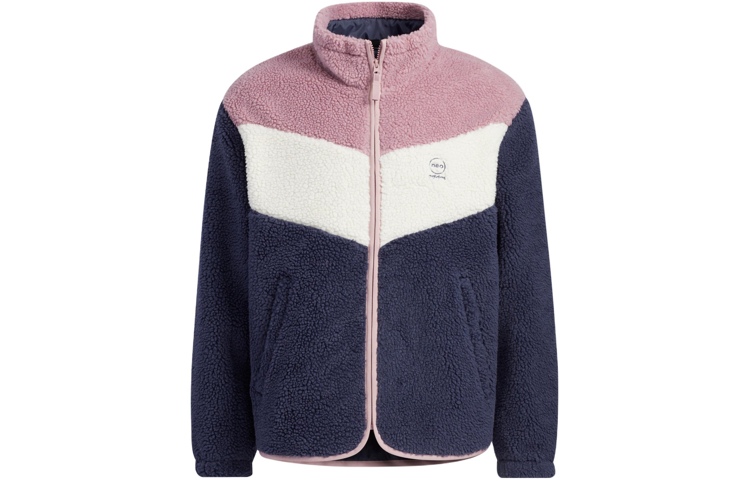 Adidas Neo Velvet Jackets Unisex Pink Turtleneck Moderate HY9651 XL