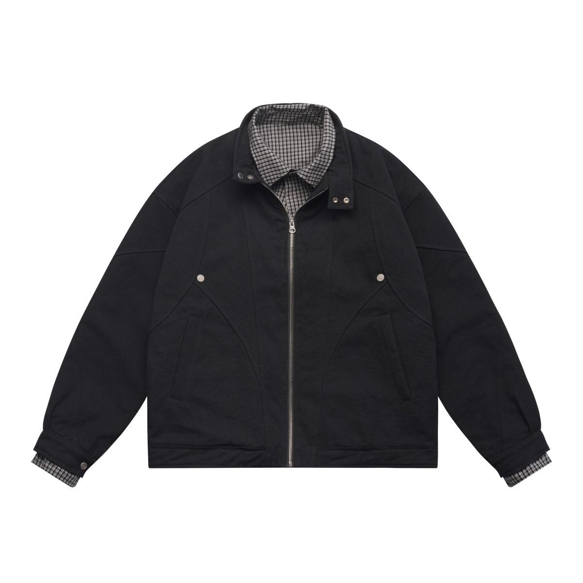 RUIIENRS x FEE  The End  Winter 2025 Faux Two-Piece Distressed Cotton Jacket (MY6065) Medium
