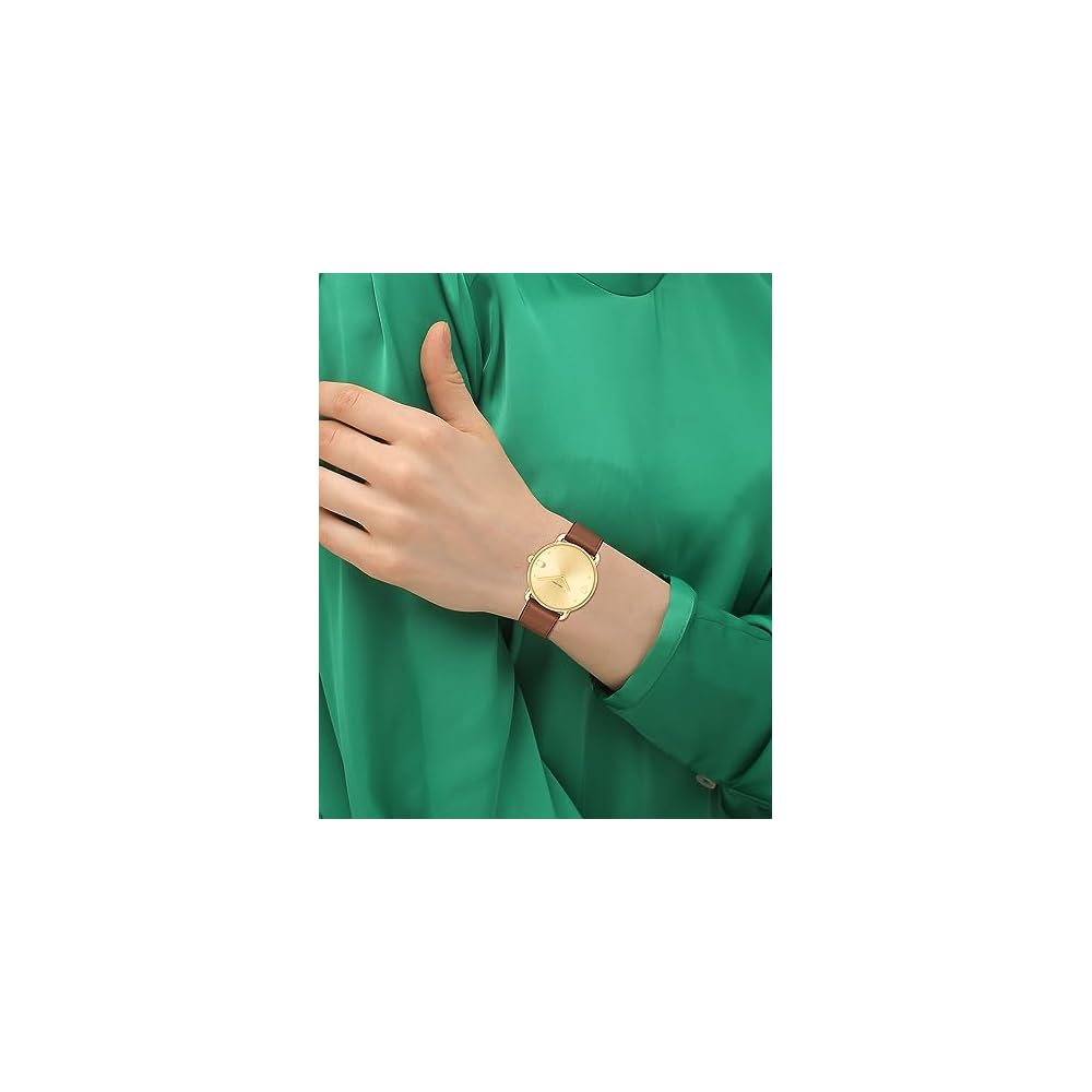 Coach Elliot Women's Watch Gold Dial Brown Leather Strap 14504201