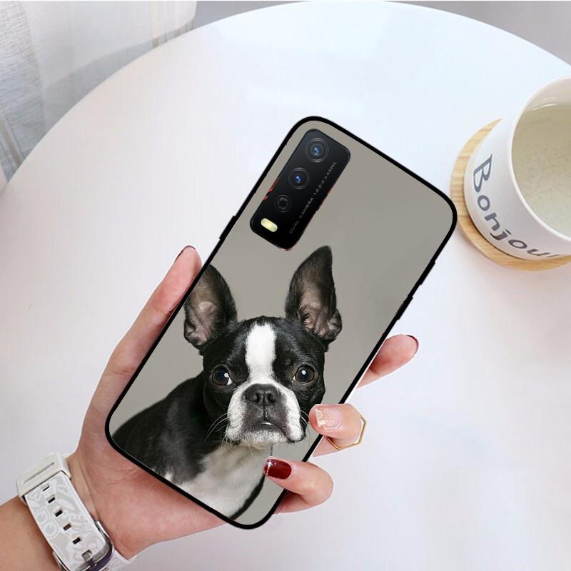 Husă de telefon Bulldog englez Pug pentru VIVO Y31 Y21S Y21 Y15S Y53S Y11S Y12 V21 V21E Y20 Y70 1907 V17Neo Y21S Y33S Y72