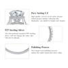 MODIAN Clear 3ct CZ Stone Ring 925 Sterling Silver Crown Rings for Women Wedding Engagement Statement Fine Jewelry