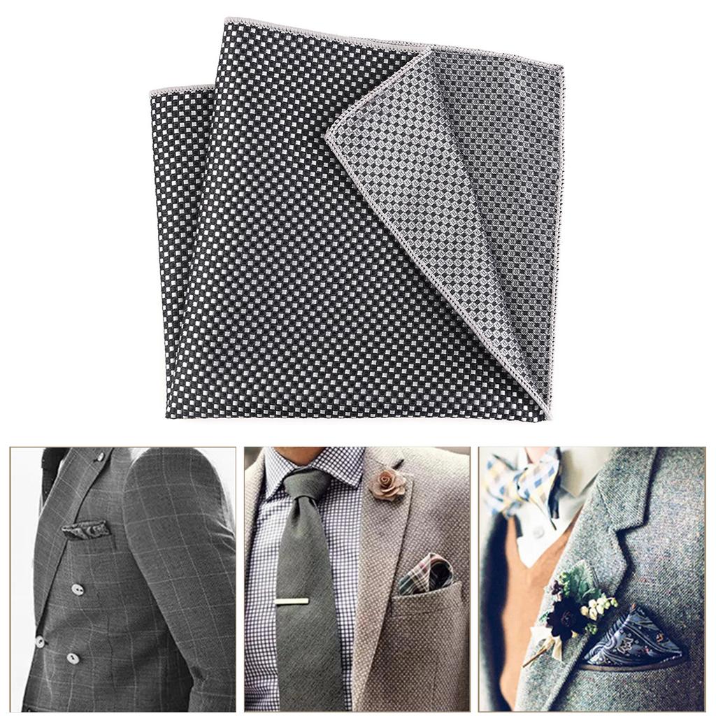 Lightweight Handkerchief Dark Pattern Hankie Washable Chest Towel Pocket Handkerchief for Adult Commercial Affairs
